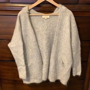 Sézane Gray Hooded Sweater